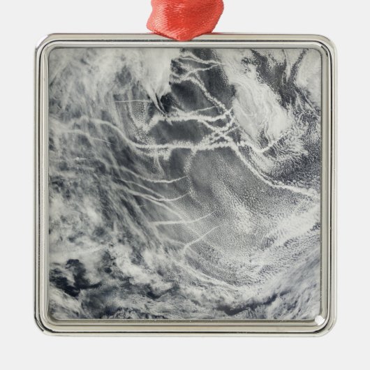 Schiffspuren im Pazifischen Ozean Silbernes Ornament (Vorne)