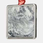 Schiffspuren im Pazifischen Ozean Silbernes Ornament (Links)