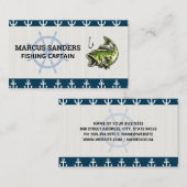 Schiffsrad | Ankermuster | Bassfisch Visitenkarte (Vorne/Hinten)