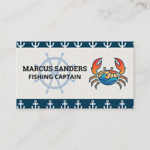 Schiffsrad   Ankermuster   Crab-Logo Visitenkarte