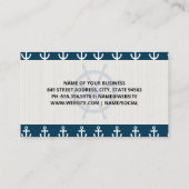 Schiffsrad | Ankermuster Visitenkarte (Rückseite)