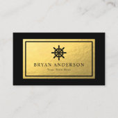 Schiffsrad - Imitate Gold Foil Business Card Visitenkarte (Vorderseite)