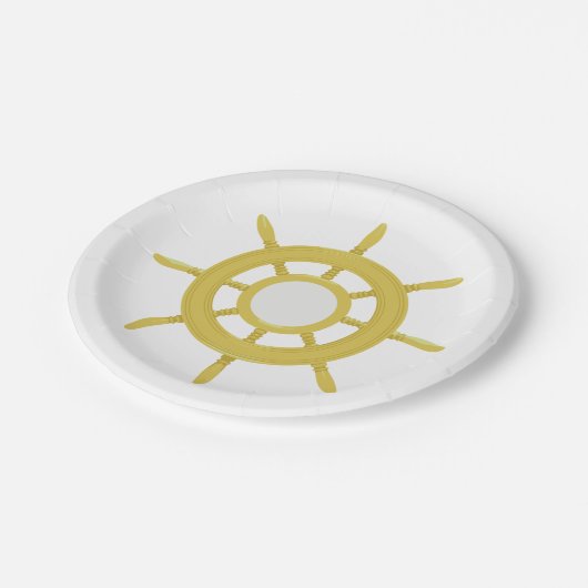 Schiffsrad Pappteller (Schrägansicht)