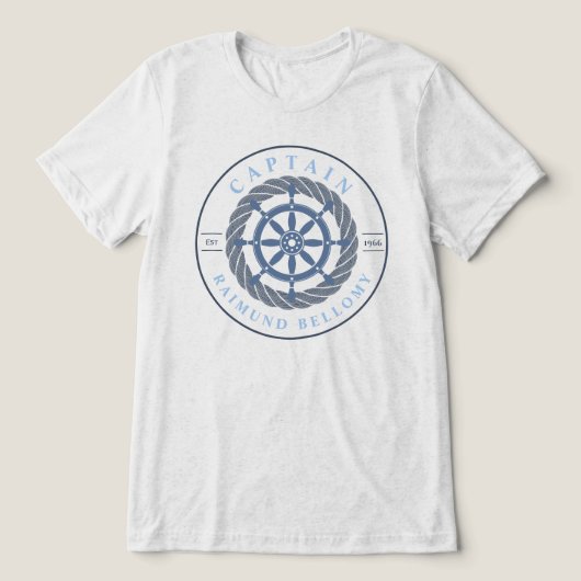Schiffsrad Tri-Blend Shirt (Design Vorderseite)