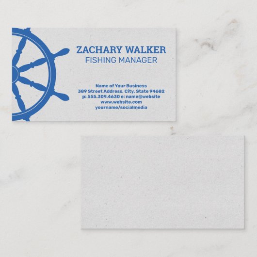 Schiffsrad Visitenkarte (Vorne/Hinten)