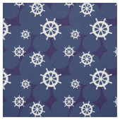 Schiffsräder Navy Blue und White Nautical Muster Stoff (Muster)