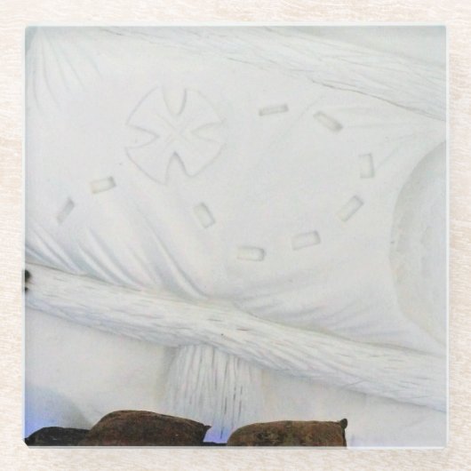 Schiffssaal im Hotel de Glace, Quebec, Kanada Glasuntersetzer (Vorderseite)