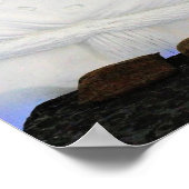 Schiffssaal im Hotel de Glace, Quebec, Kanada Poster (Ecke)