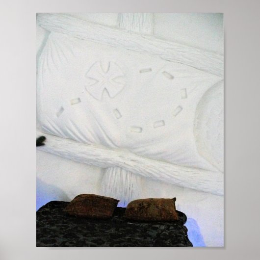 Schiffssaal im Hotel de Glace, Quebec, Kanada Poster (Vorne)