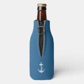Schiffsschiff-Anker-Name Personalisiert Flaschenkühler (Flasche Rückseite)