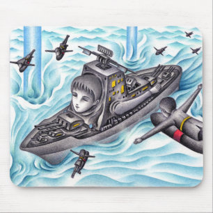 Schiffsschlacht-Spiel. Mousepad
