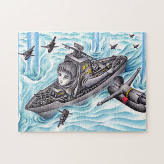 Schiffsschlacht-Spiel. Puzzle