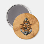 Schiffssteuer und Anker Magnet (Vorderseite/Rückseite)