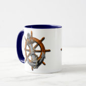 Schiffssteuer und Anker Tasse (Vorderseite Links)