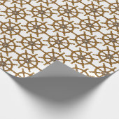 Schiffssteuerrad Geschenkpapier (Ecke)