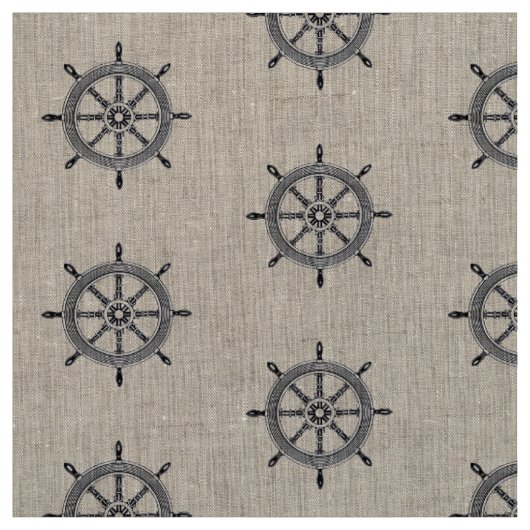 Schiffssteuerrad | Vintage-Stoff Stoff (Muster)
