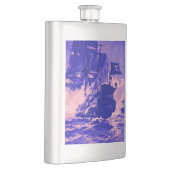 SCHIFFSTAPEL IN blaurosa Flachmann (Rechts)