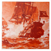 SCHIFFSTAPEL IN rot Fliese (Vorderseite)