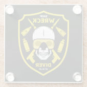 Schiffstaucher Glasuntersetzer (Rückseite)