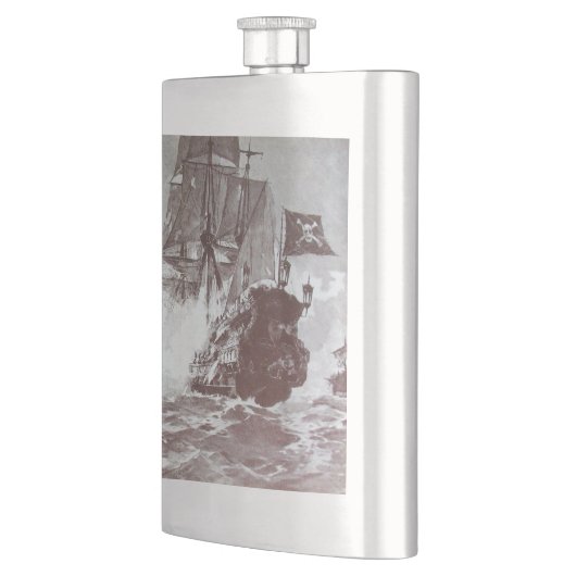 SCHIFFSTRECKE IN schwarz Flachmann (Links)