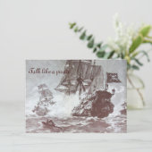 SCHIFFSTRECKE/KARTEN-KARTEN ANKÜNDIGUNG (Stehend Vorderseite)