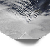 Schiffswellenförmige Wolken im Südindischen Ozean Poster (Ecke)