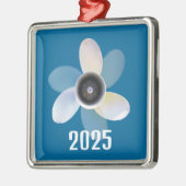 Schiffswerkanzeiger Silbernes Ornament (Links)