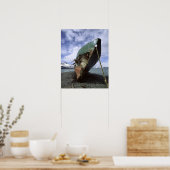 Schiffswrack an der Küste Poster (Küche)