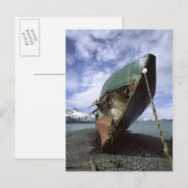 Schiffswrack an der Küste Postkarte (Vorne/Hinten)