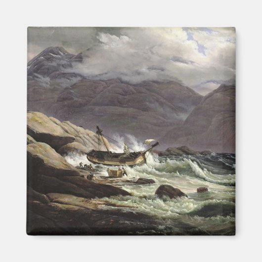 Schiffswrack an der norwegischen Küste, 1831 Magnet (Vorne)