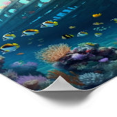 Schiffswrack auf einem Riff versteckt Poster (Ecke)