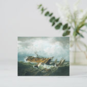 Schiffswrack aus Nantucket Postkarte (Stehend Vorderseite)