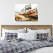 Schiffswrack Berühmtes Bootsstecker in Point Reyes Leinwanddruck (Insitu (Schlafzimmer))