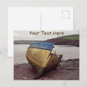 Schiffswrack, Cornwall, UK Postkarte (Vorne/Hinten)