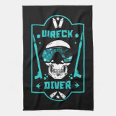 Schiffswrack-Divers Geschirrtuch (Vertikal)