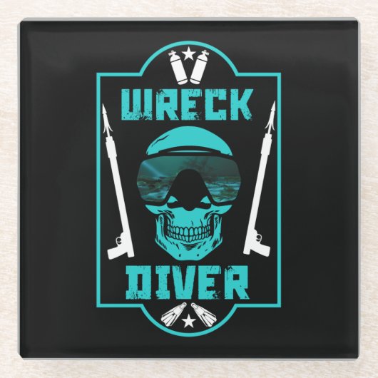 Schiffswrack-Divers Glasuntersetzer (Vorderseite)