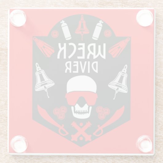 Schiffswrack-Divers Glasuntersetzer (Rückseite)