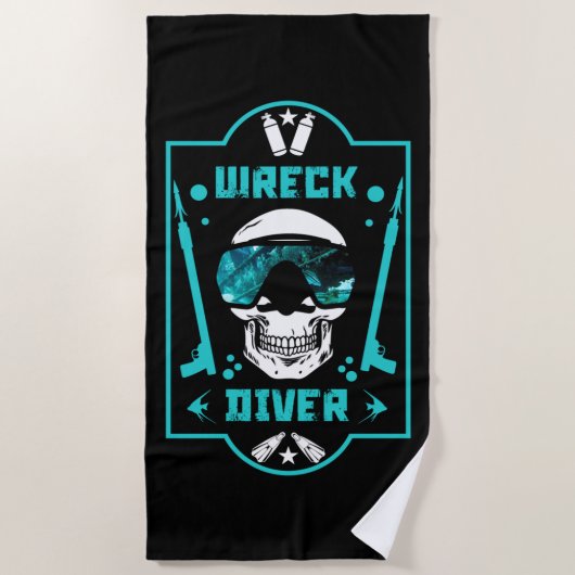 Schiffswrack-Divers Strandtuch (Vorderseite)