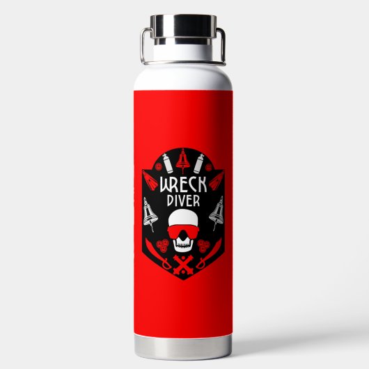 Schiffswrack-Divers Trinkflasche (Rückseite)