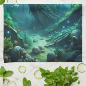 Schiffswrack Geschirrtuch (Gefaltet)