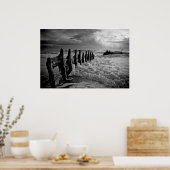 Schiffswrack in dramatischer Seefröte Poster (Küche)