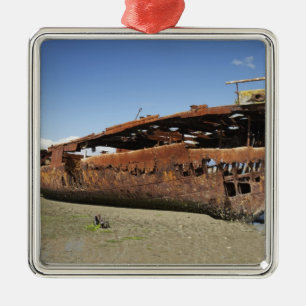 Schiffswrack Janie Seddon, Motueka, Nelson Ornament Aus Metall