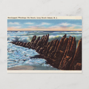 Schiffswrack, Long Beach Island, New Jersey Postkarte
