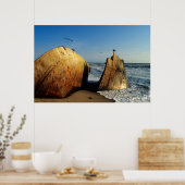 Schiffswrack On Beach, Skelettküste, Namibia Poster (Küche)