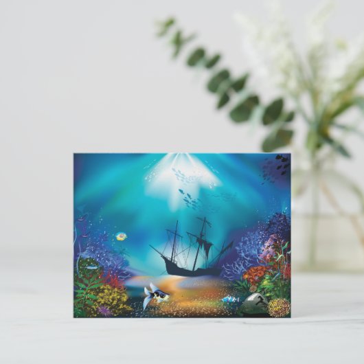 Schiffswrack Postkarte (Stehend Vorderseite)