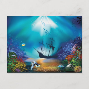 Schiffswrack Postkarte