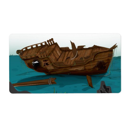 Schiffswrack unter Wasser (Vorne)