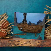 Schiffswrack unter Wasser Fotoplatte (Seite)
