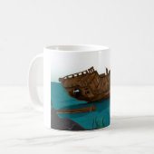 Schiffswrack unter Wasser Kaffeetasse (Vorderseite Links)