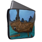 Schiffswrack unter Wasser Laptopschutzhülle (Vorne Rechts)